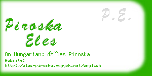 piroska eles business card